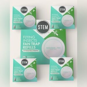 STEM Flying Insects Fan Trap Refills 5 Bx = 25 Traps Flies Mosquitoes NEW NIB